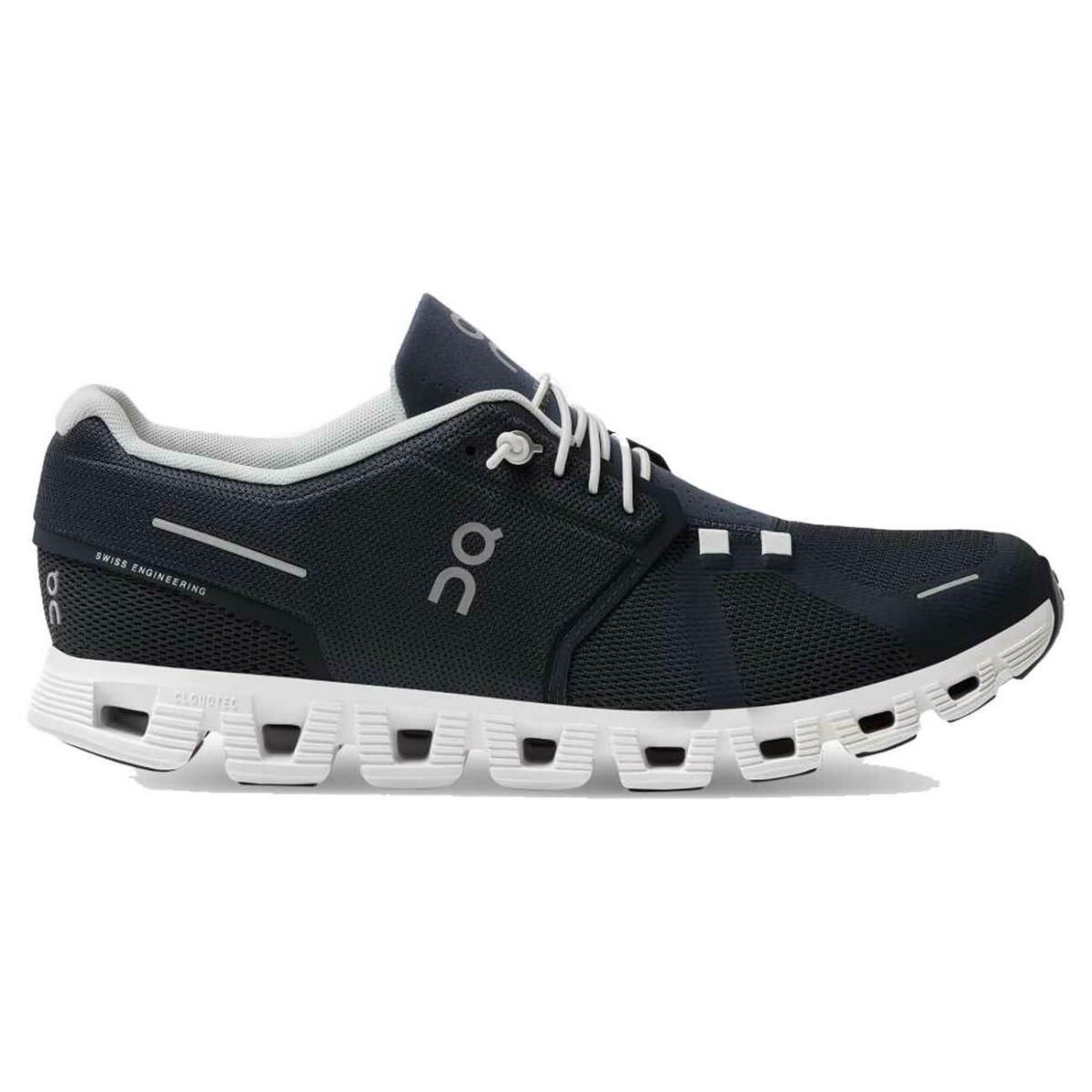 On-running Cloud 5 Midnight/white Men`s Casual Running Sneakers