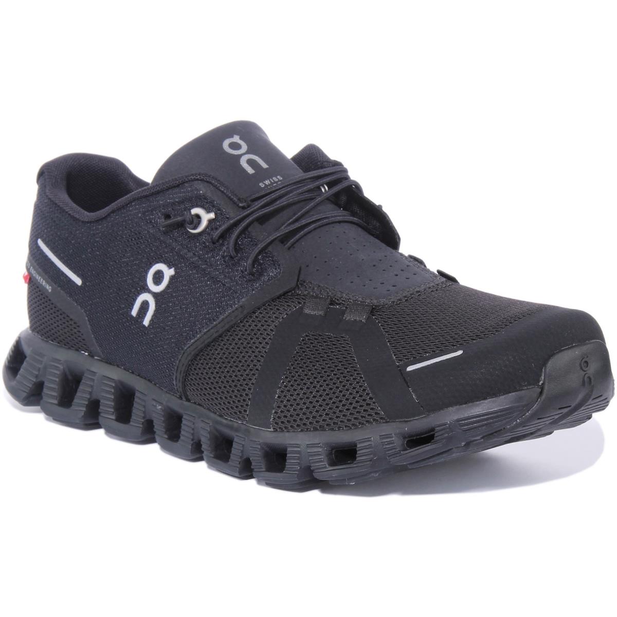 On Running Cloud 5 Reflective Logo Mesh Mens Sneakers All Black Size US 6 - 13