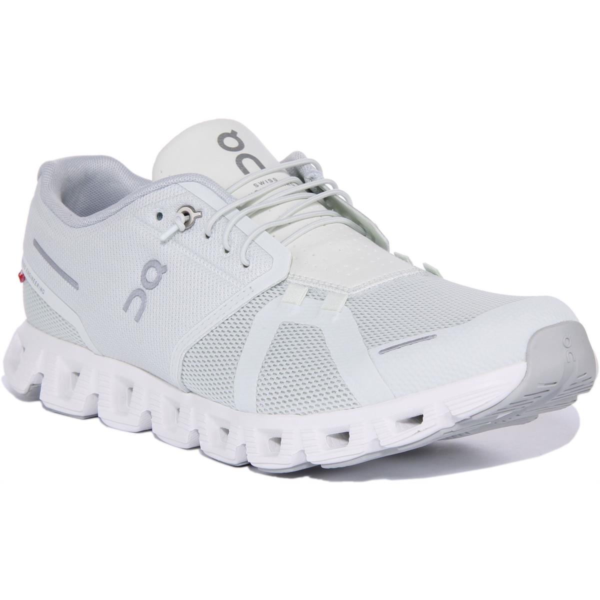 On Running Cloud 5 Reflective Logo Ice Mesh Sneakers Ice Mens US 7 - 13 ICE