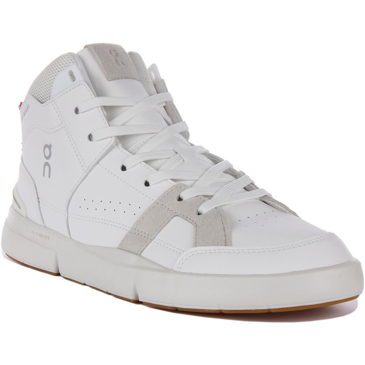 On Running The Roger Club House Tennis Mid Top Sneaker White Grey Mens US 7 - 13 WHITE GREY