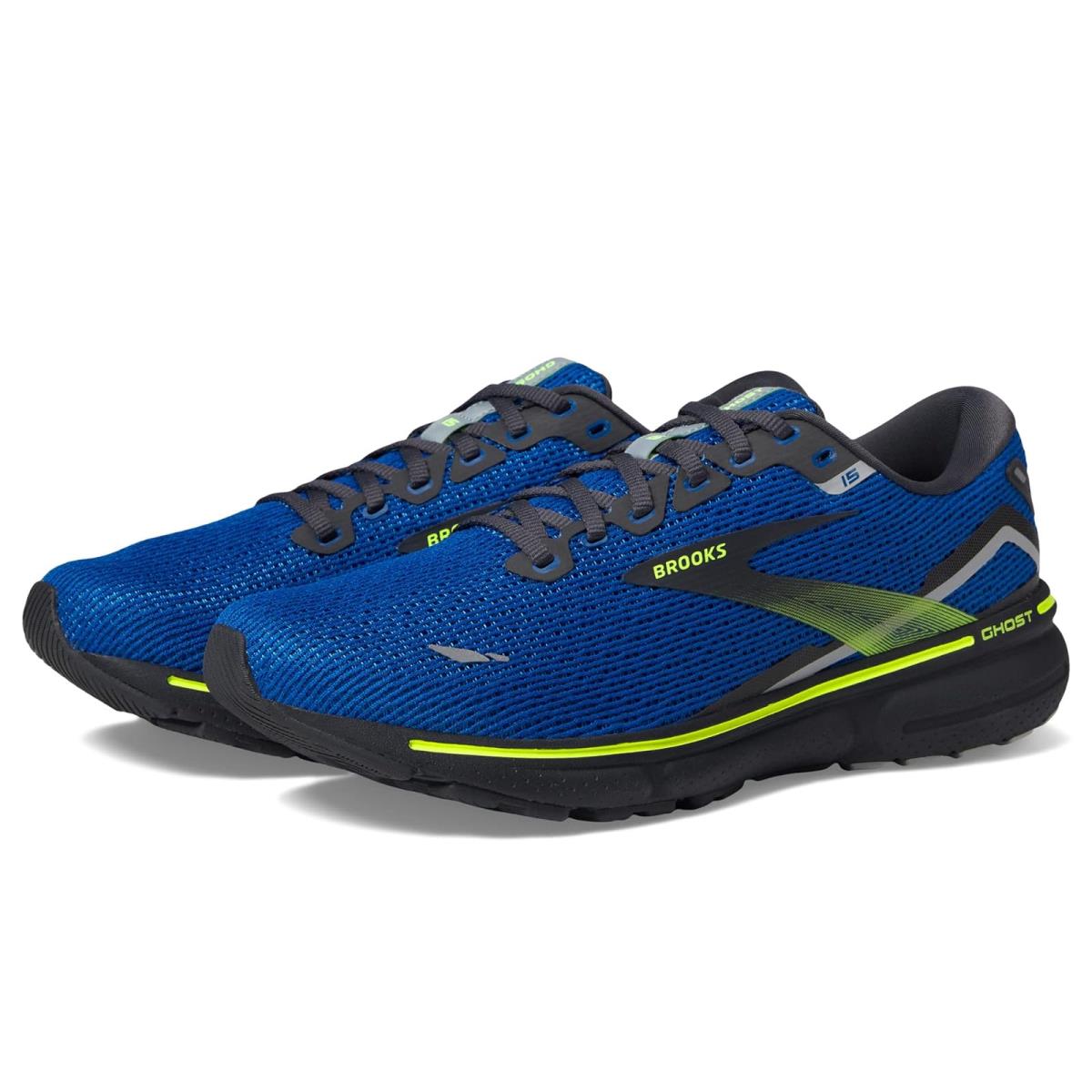 Man`s Sneakers Athletic Shoes Brooks Ghost 15 Blue/Ebony/Grey