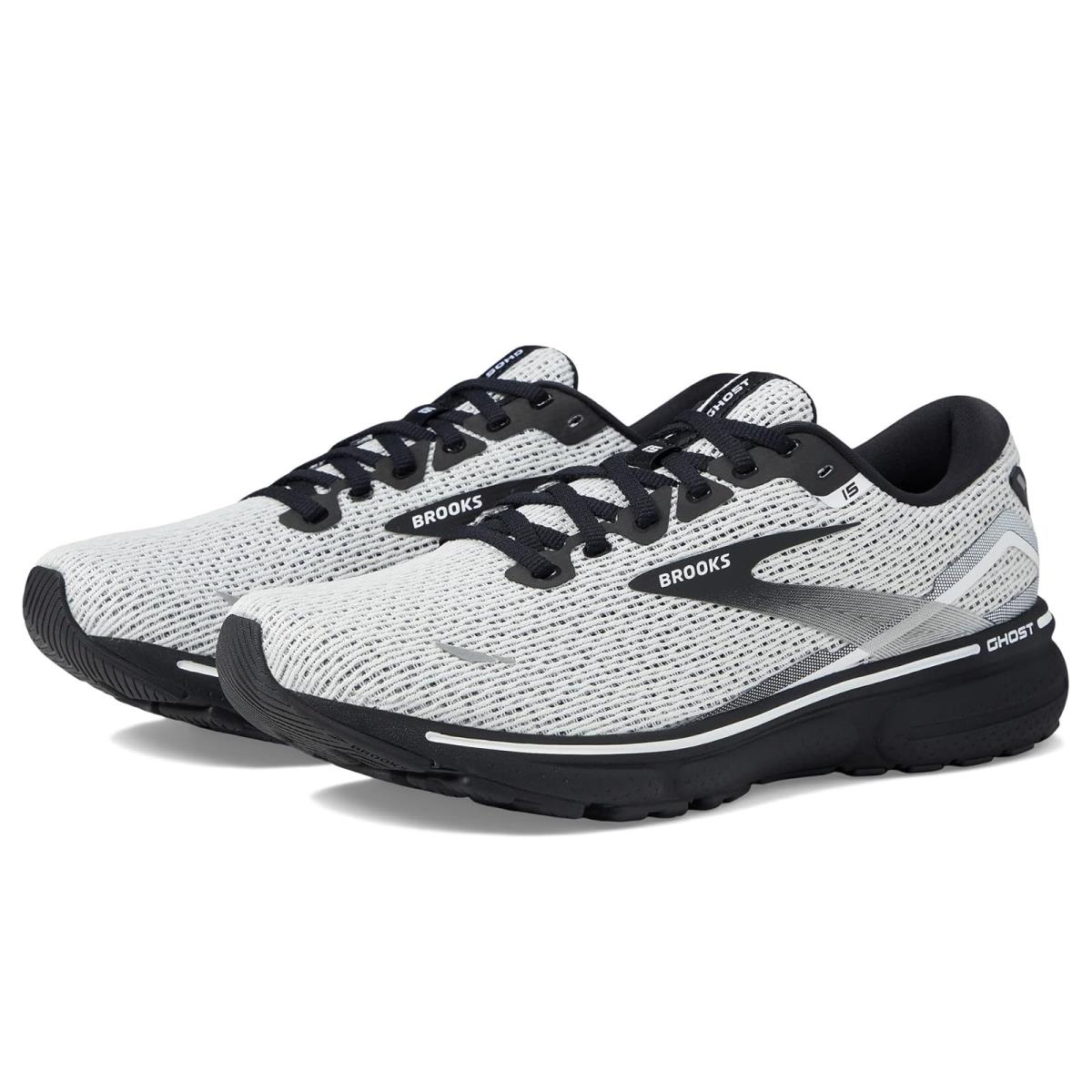 Man`s Sneakers Athletic Shoes Brooks Ghost 15 White/Black