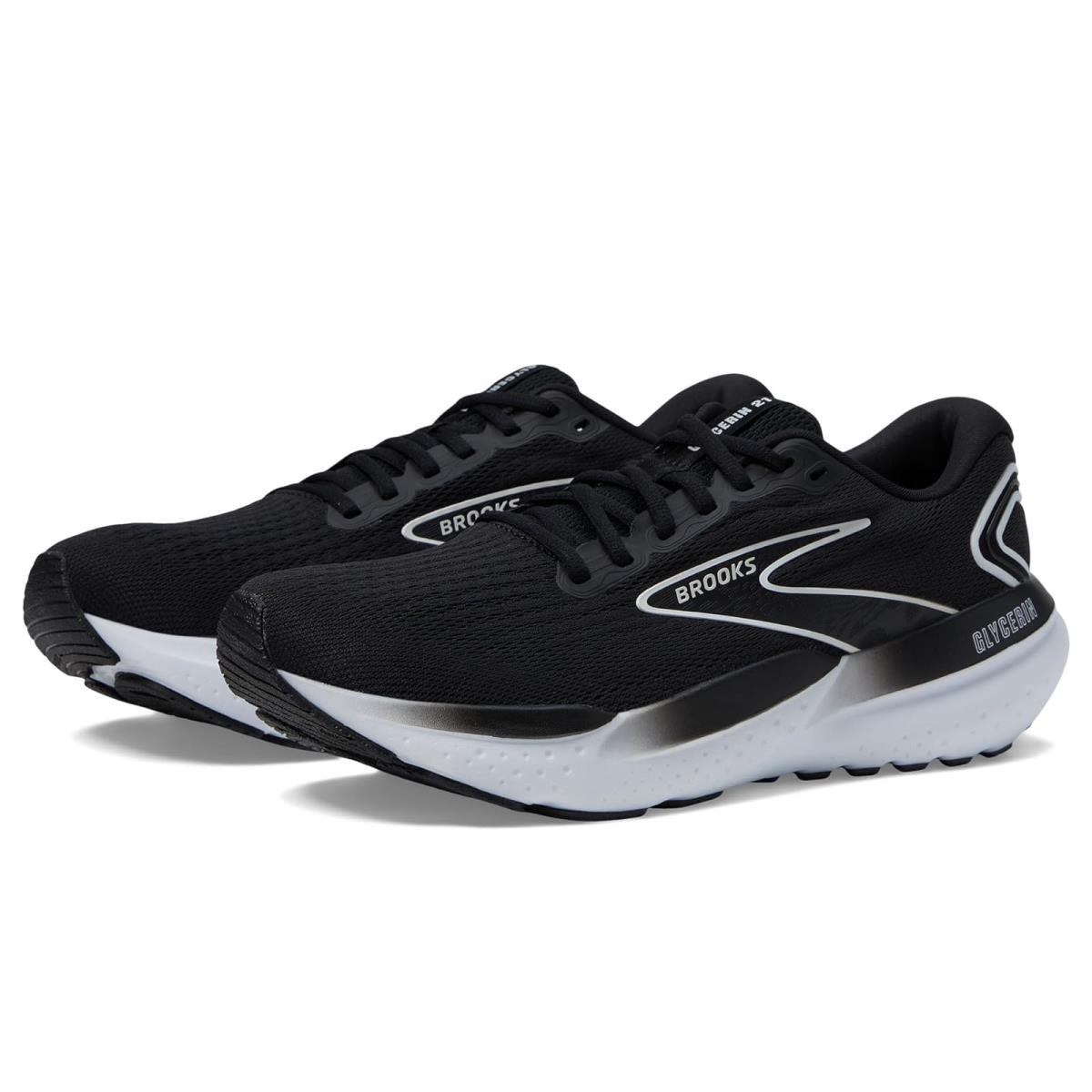 Man`s Sneakers Athletic Shoes Brooks Glycerin 21 Black/Grey/White
