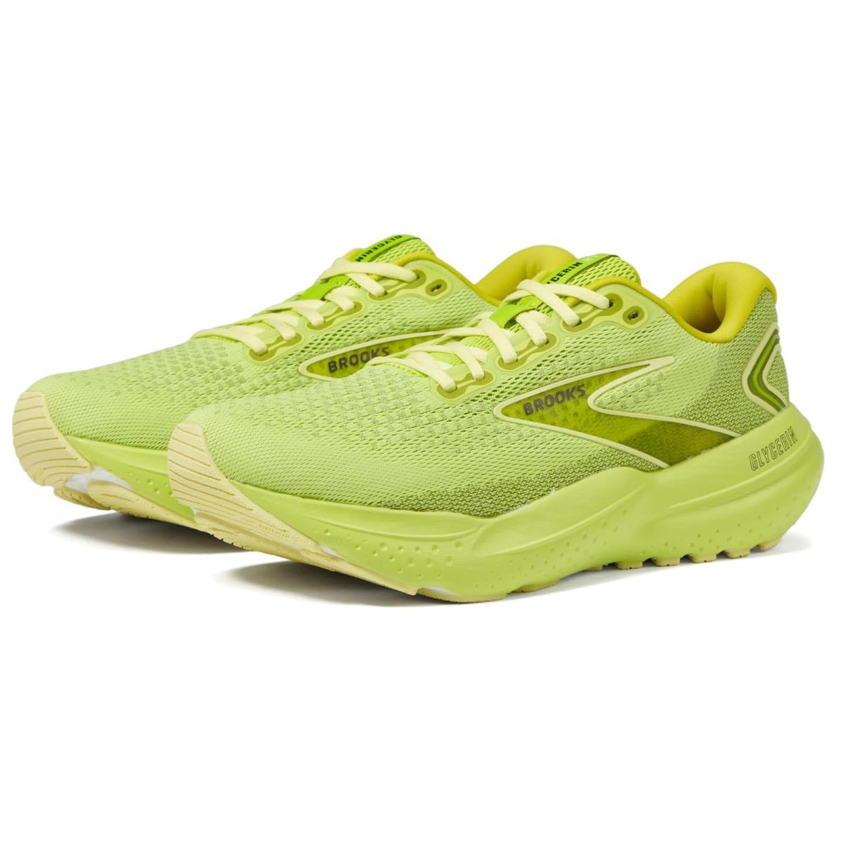 Man`s Sneakers Athletic Shoes Brooks Glycerin 21 Lovebird/Pale Yellow Lime