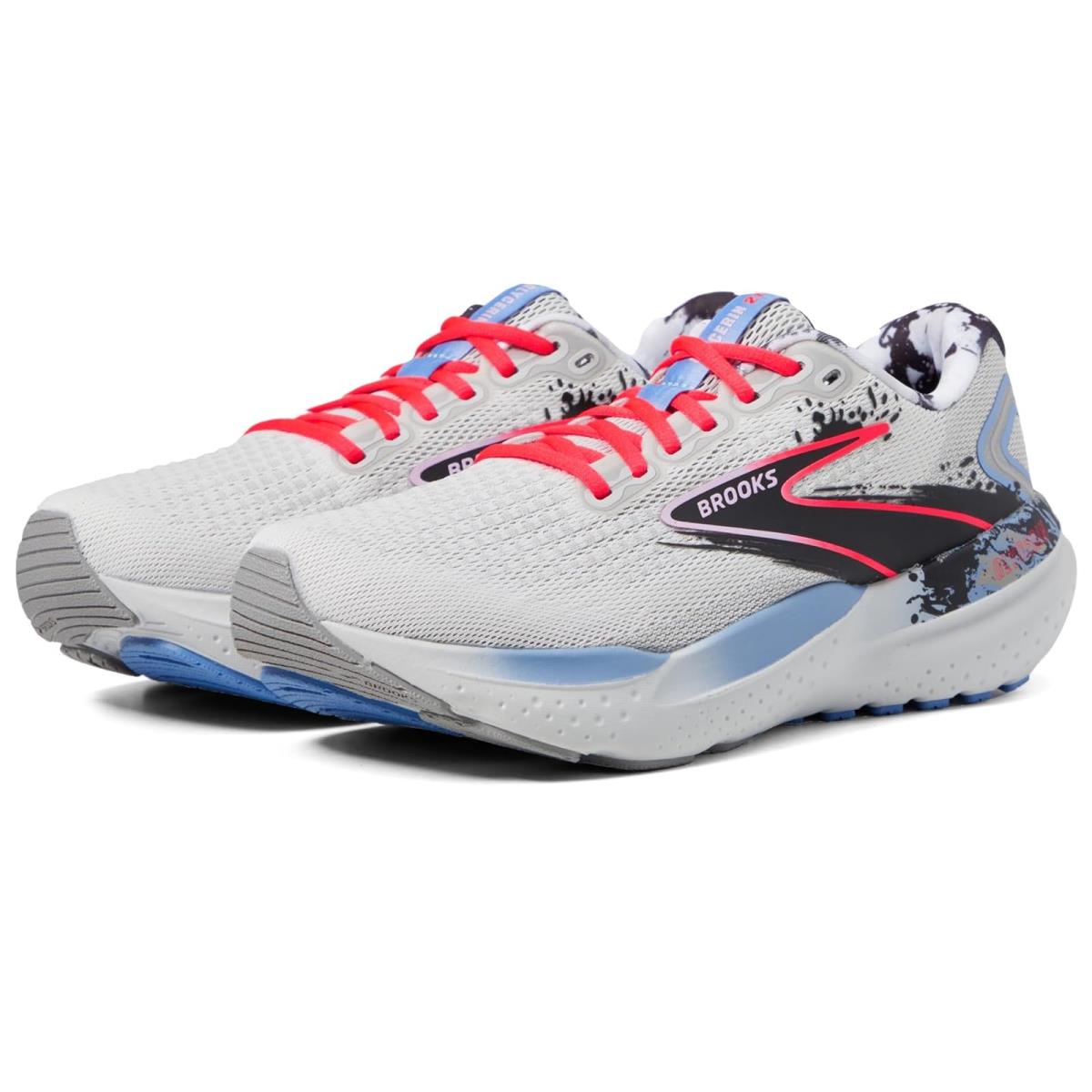 Man`s Sneakers Athletic Shoes Brooks Glycerin 21 Oyster/Black/Orchid Bouquet
