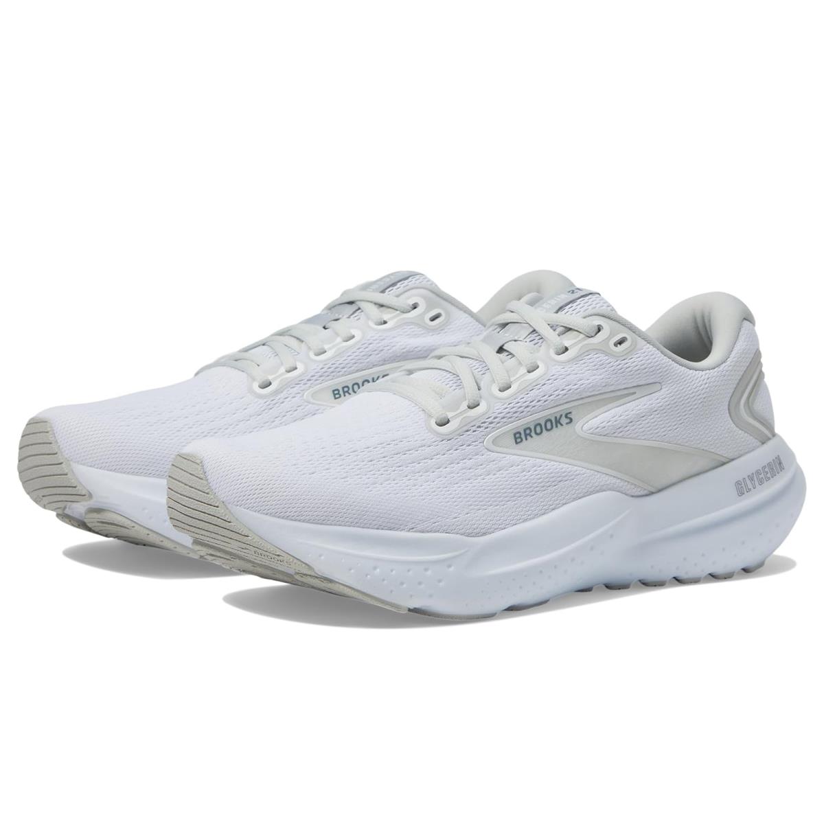 Man`s Sneakers Athletic Shoes Brooks Glycerin 21 White/White/Grey