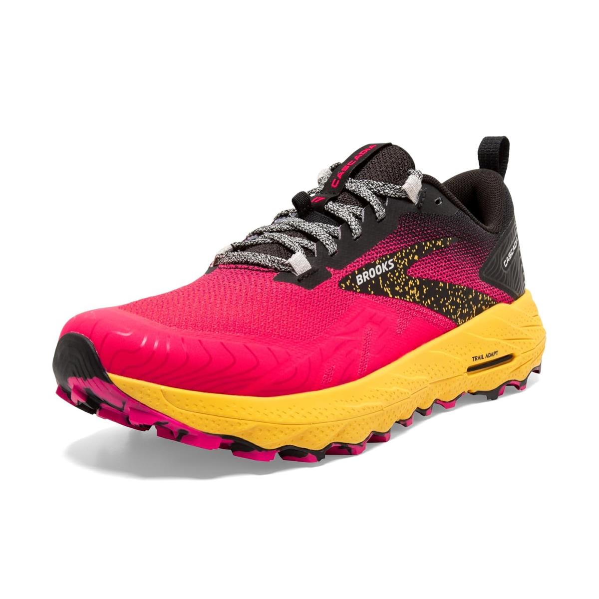 Woman`s Sneakers Athletic Shoes Brooks Cascadia 17 Diva Pink/Black/Lemon Chrome