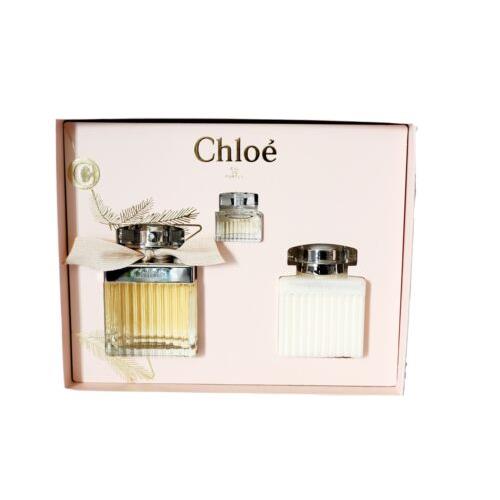 Chloe by Chloe 3 Piece Gift Set - 2.5 OZ Eau DE Parfum Spray Box For Women