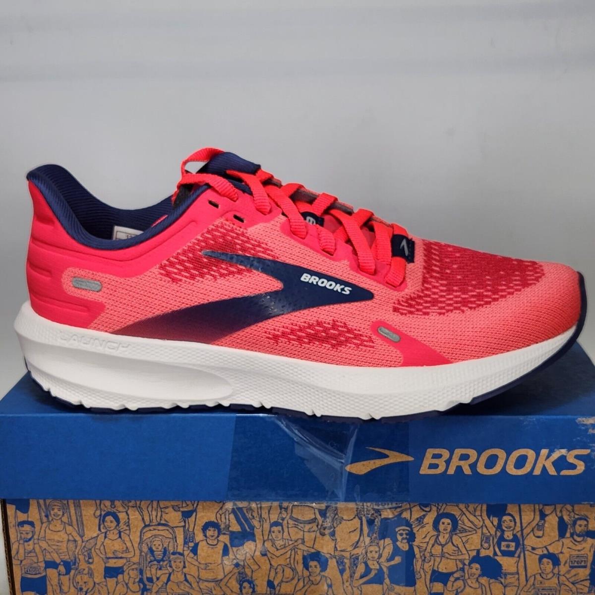 Size 5 - Brooks Launch 9 - Womens - Pink / Fuchsia / Cobalt