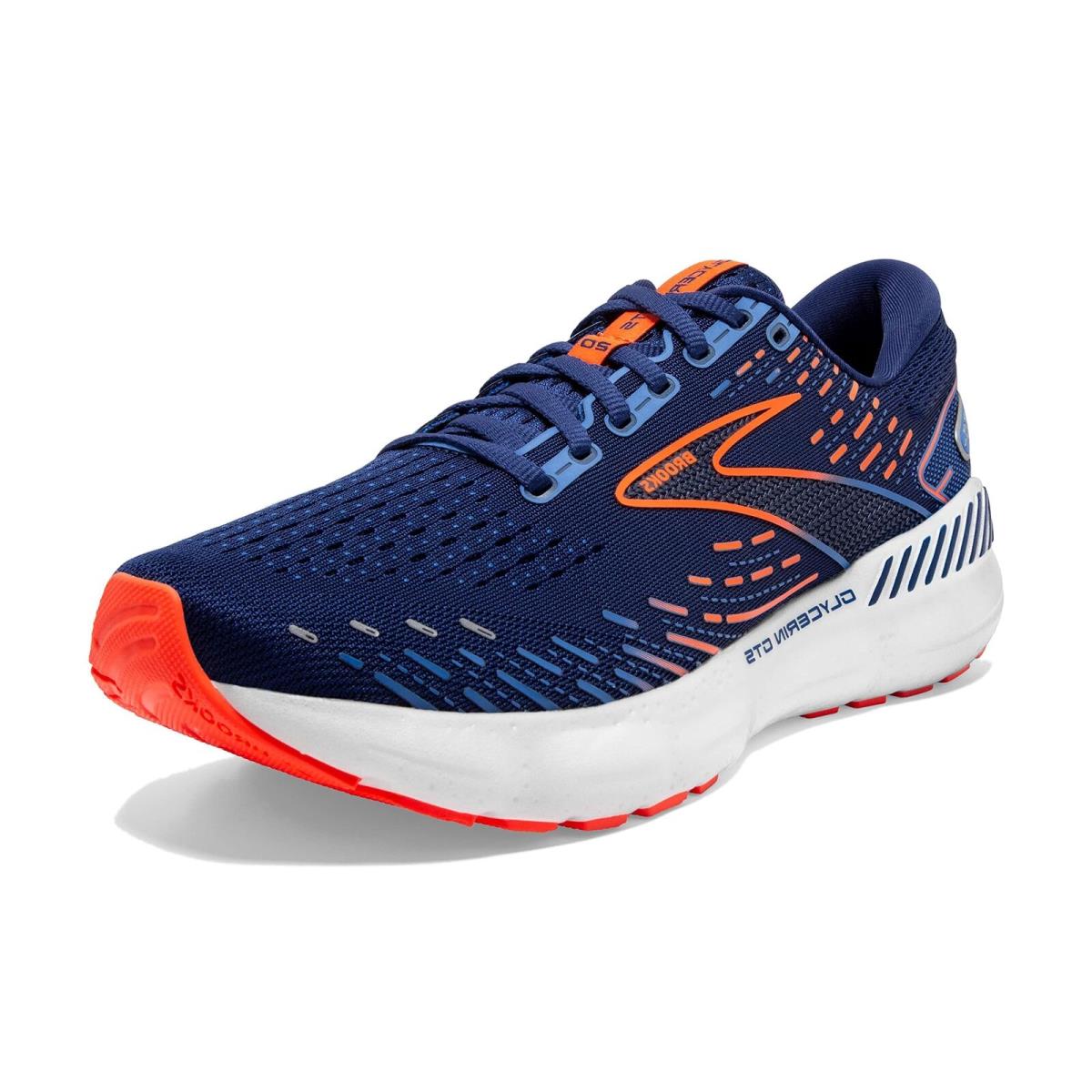 Brooks Men`s Glycerin Gts 20 Supportive Sz_12_Blue Depths/palace Blue/orange