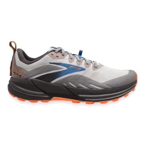 Brooks Shoes Men s 9.5 Oyster/orange Cascadia 16 Trail Running 1103761D038 Grey