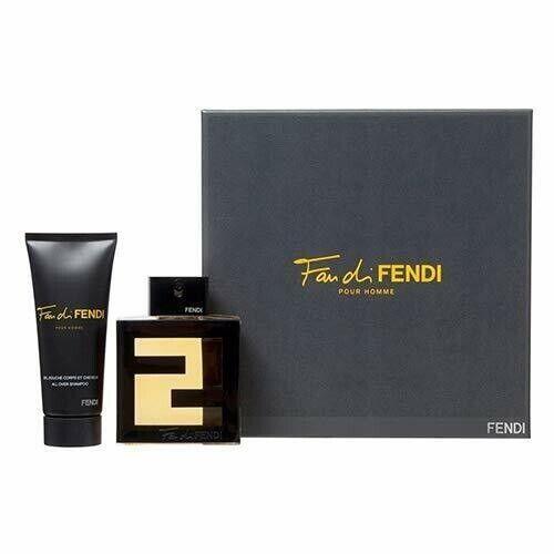 Fan di Fendi Pour Homme by Fendi 2 pc Set For Men 3.3oz Edt Spray 3.3oz S/gel