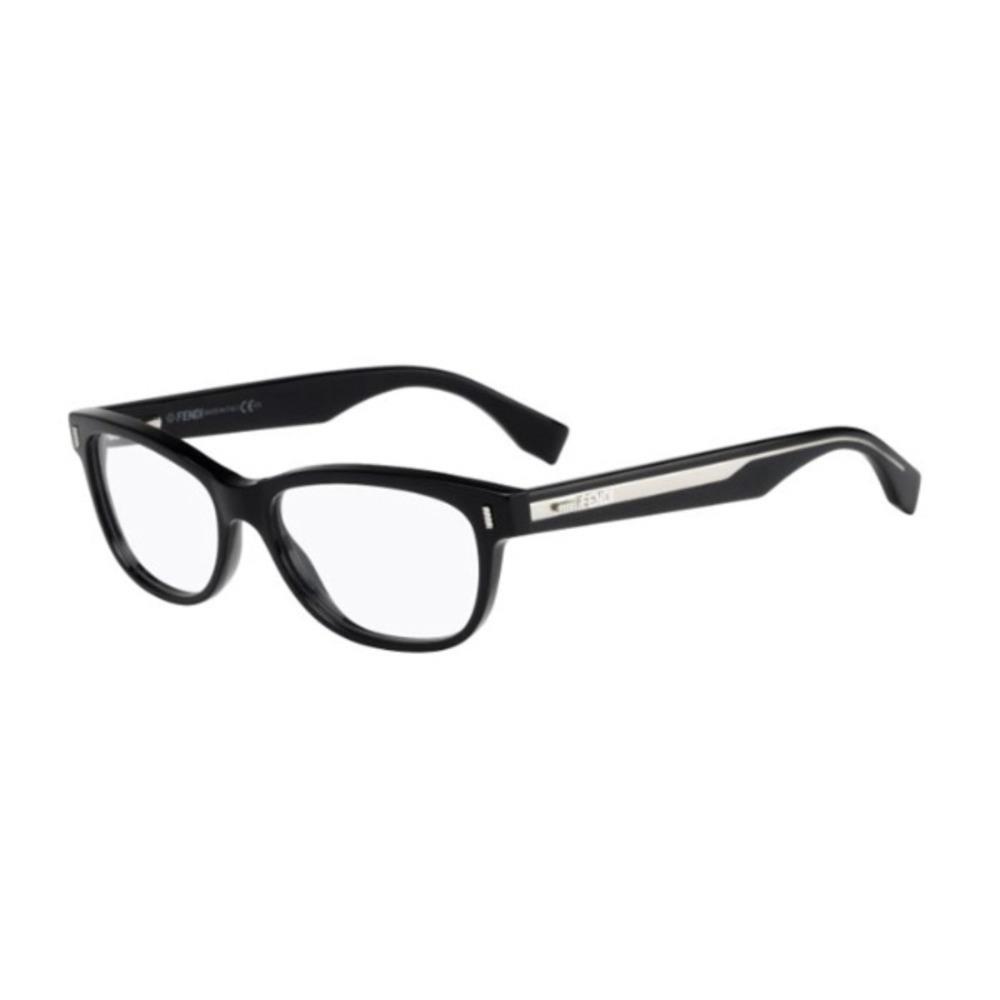 Fendi FF 0034 Udu Eyewear Optical Frame Black Oval Italy