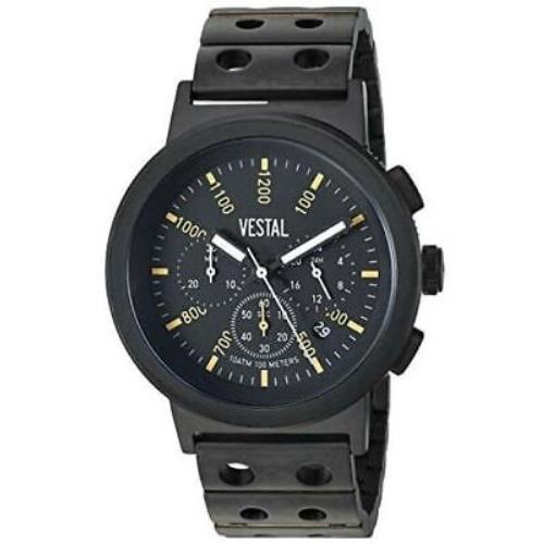 Men`s Vestal Retrofocus Chr Chronograph Metal Black Watch SLR44CM03-DBKM