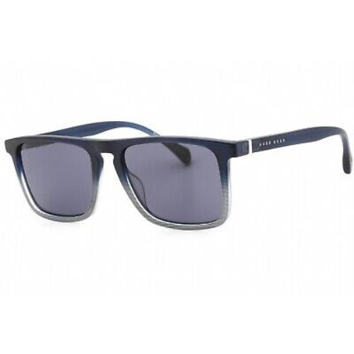 Hugo Boss Boss 1082/S 026O IR Sunglasses Matte Blue Frame Grey Lenses 54mm