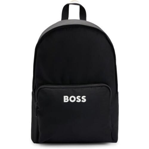 Hugo Boss Catch Men Polyester Backpack Zipper Pocket Double Handle Black