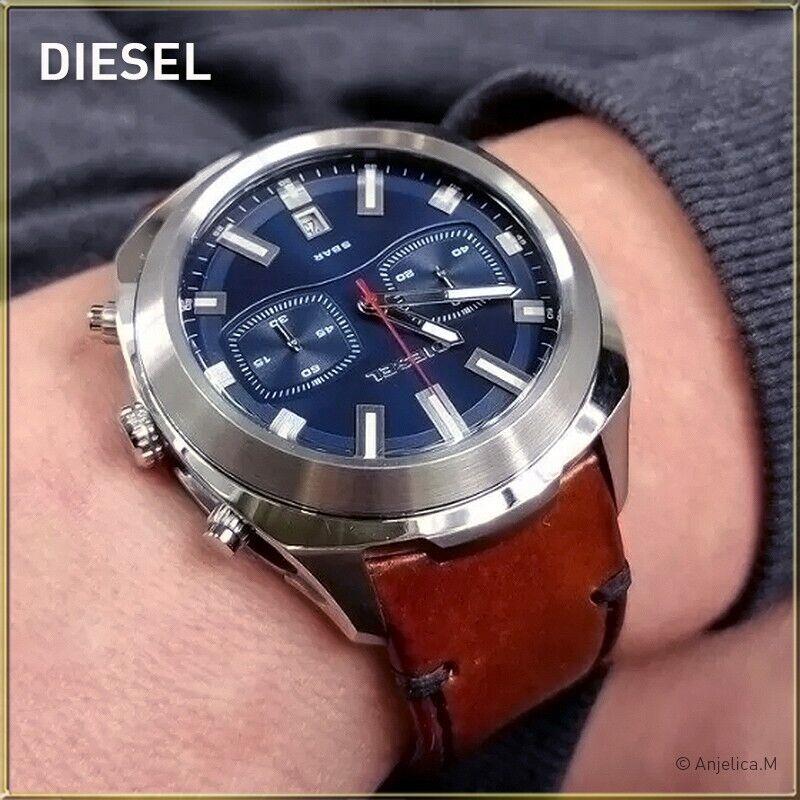 Diesel Tumbler Chronograph Brown Leather Watch DZ4508