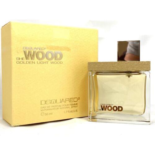 DSQUARED2 She Wood Golden Light Wood 1.7 Fl.oz Eau De Parfum Spray For Women