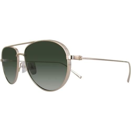 Ermenegildo Zegna EZ0072 32N Gold Aviator Green 59-16-140mm Unisex Sunglasses