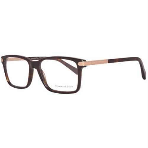 Ermenegildo Zegna EZ5009 052 Havana Square 55-16-145mm Full Rim Men`s Eyeglasses