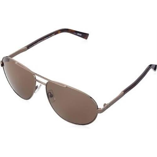 Ermenegildo Zegna EZ0011 34M Brown Aviator Brown Polarized 62-16-140 Sunglasses