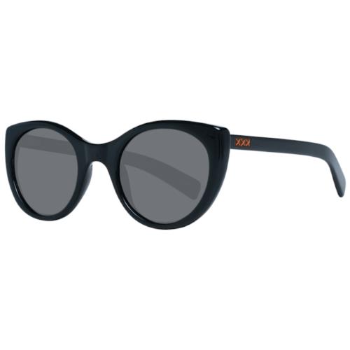 Ermenegildo Zegna ZC0009 01A Shiny Black Cat Eye Gray 50-23-145mm Sunglasses