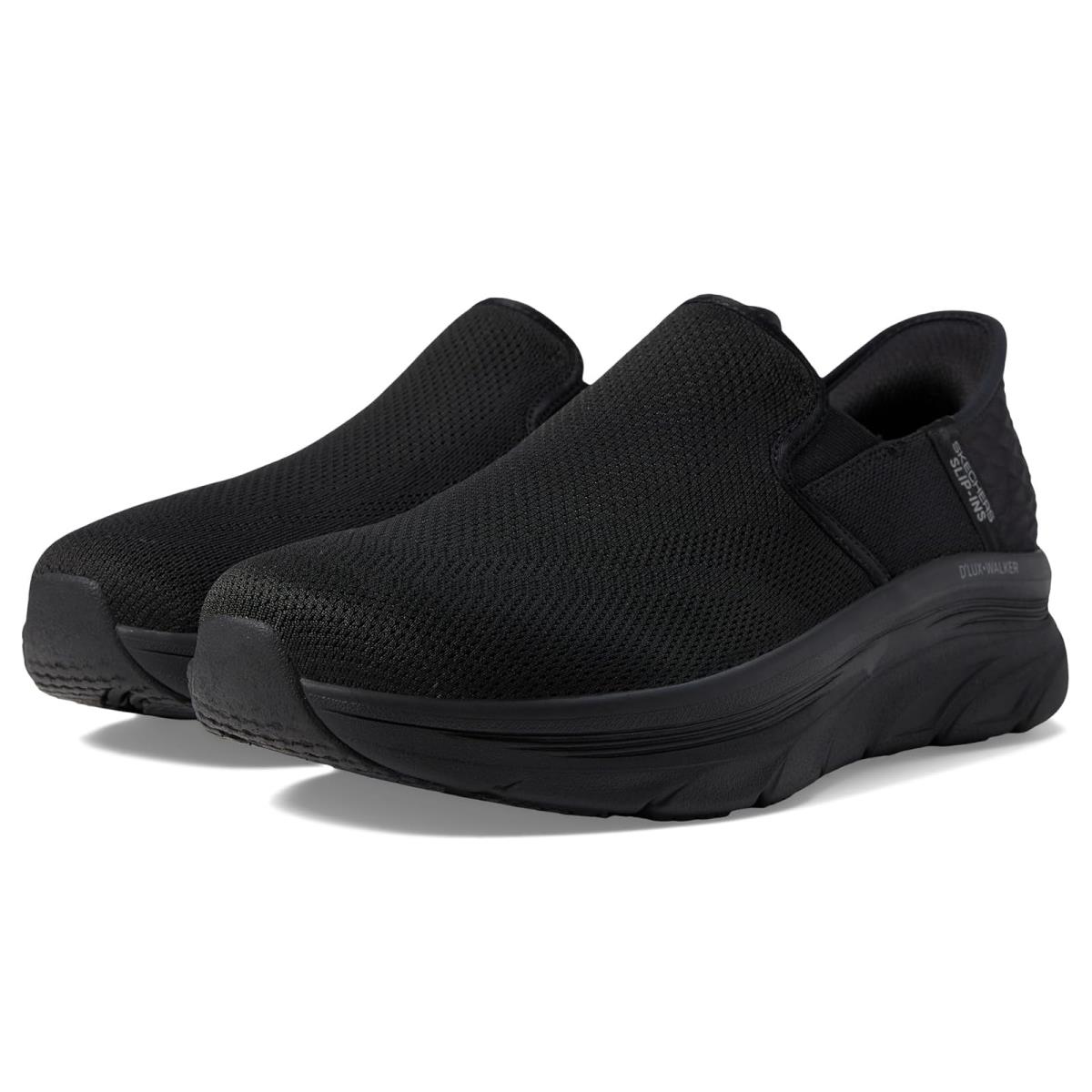 Man`s Shoes Skechers D`lux Walker Orford Hands Free Slip-ins - Black/Black