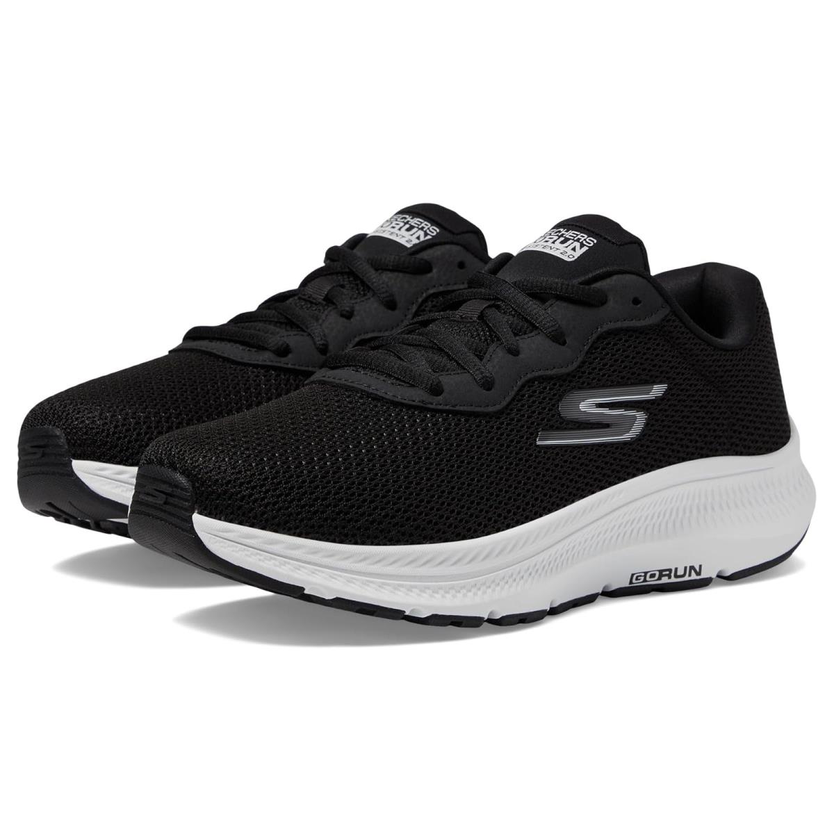 Woman`s Sneakers Athletic Shoes Skechers Go Run Consistent 2.0 Engaged - Black/White