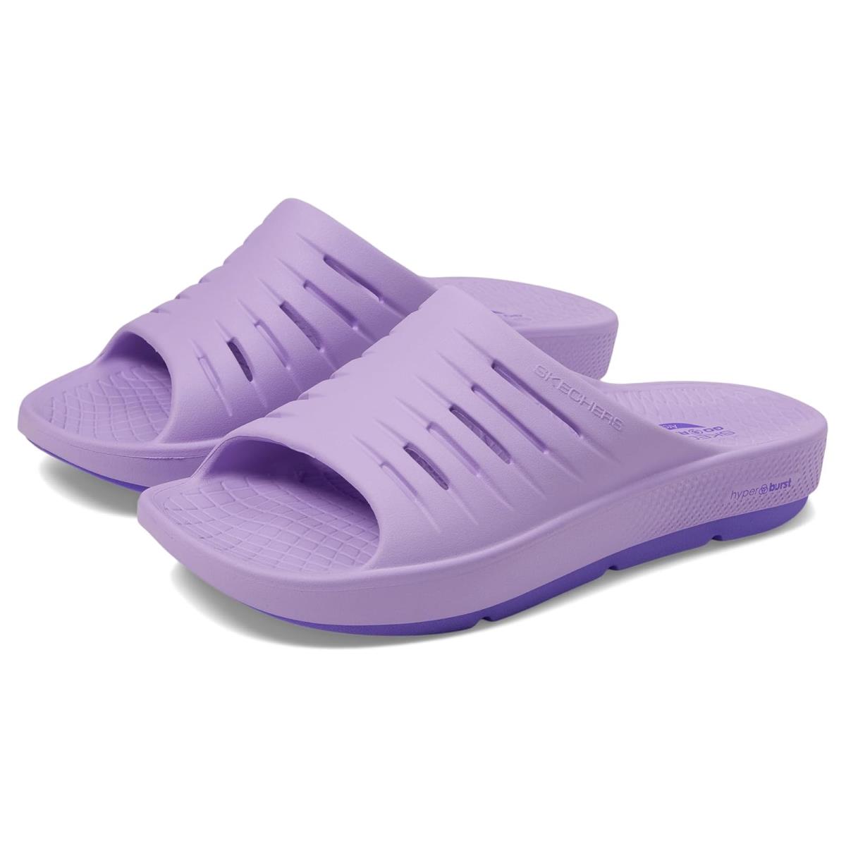 Woman`s Skechers Performance GO Recover Refresh Slide Arch Fit - Contend 3 PT Lavender