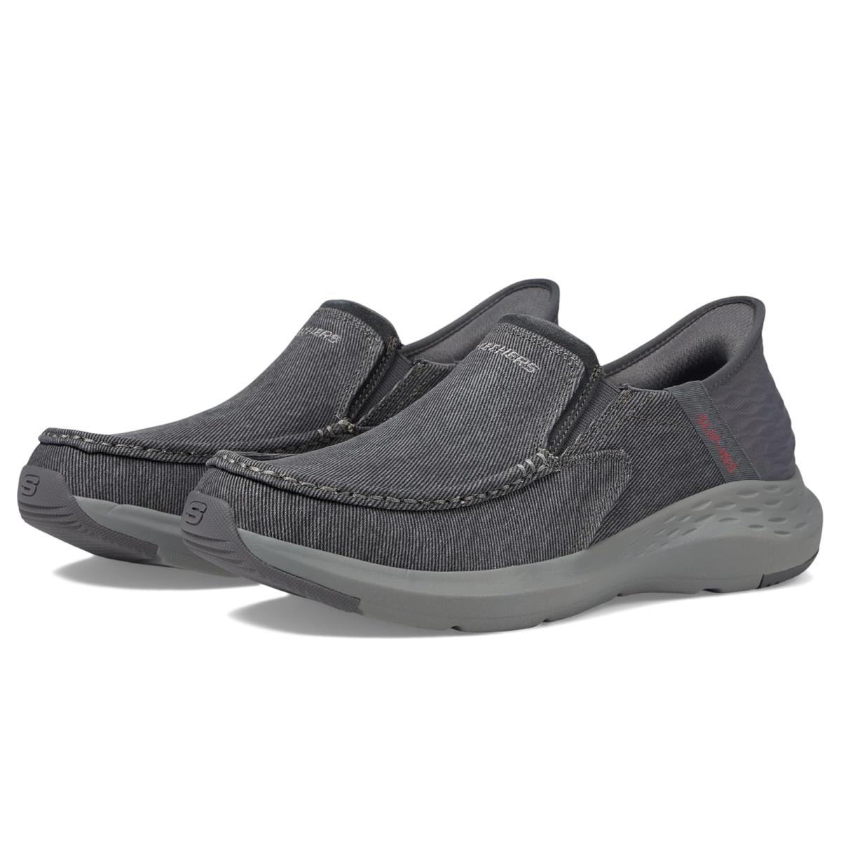 Man`s Sneakers Athletic Shoes Skechers Slip-ins: Parson - Dewitt - Charcoal