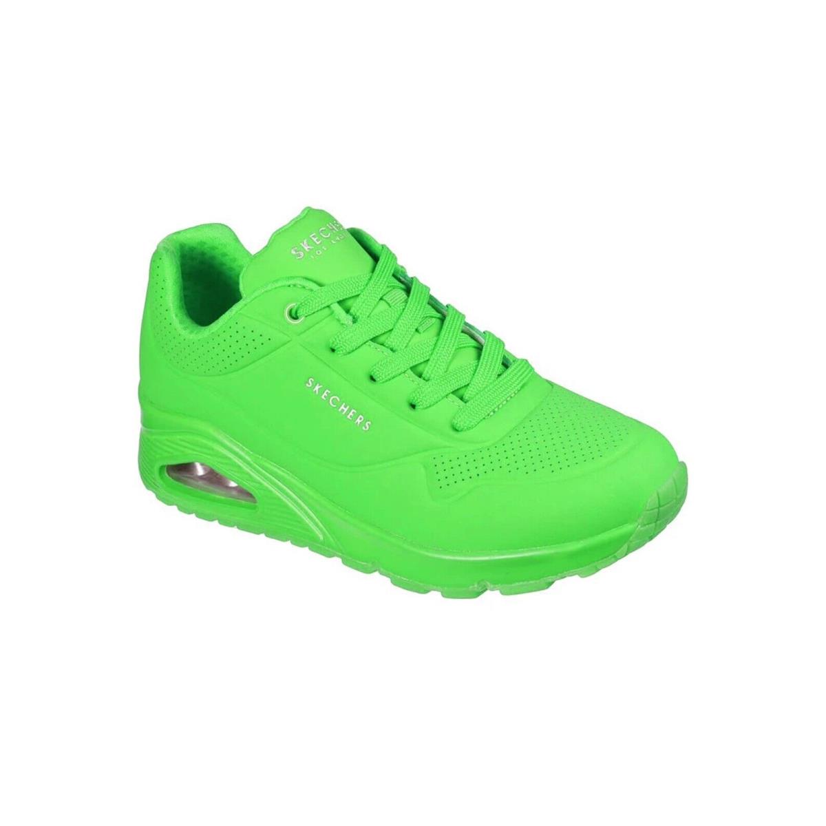 Women`s Skechers Street Uno - Neon Nights Sneaker Lime Green - Green