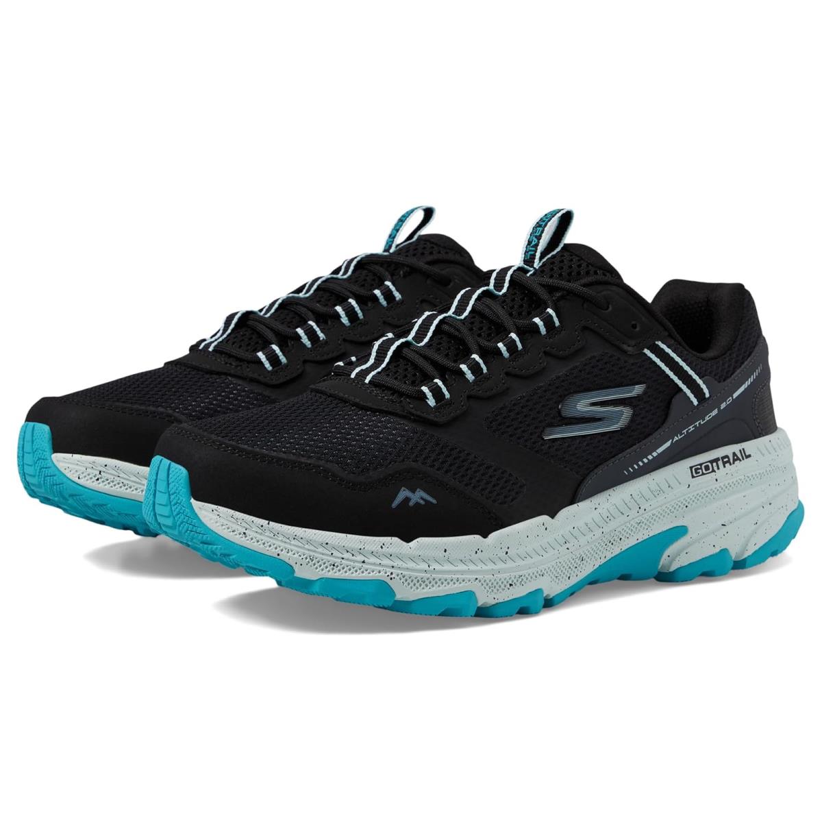 Woman`s Sneakers Athletic Shoes Skechers Go Run Trail Altitude 2.0 - Black/Aqua