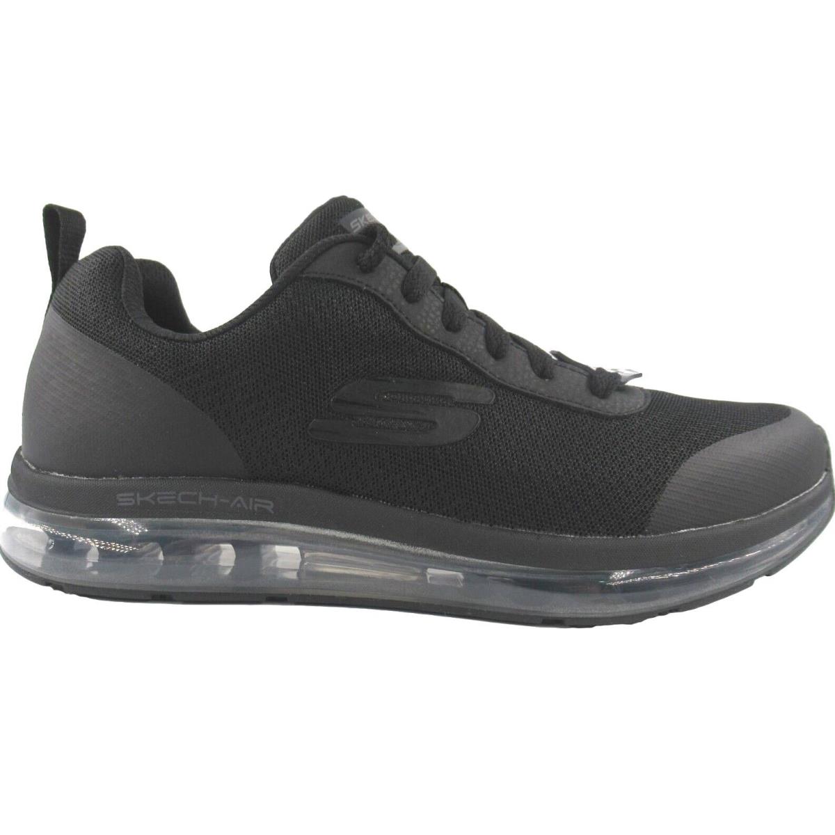 Men`s 77534 Skech-air Chamness Mesh Slip Resistant Work Shoes Black by Skechers