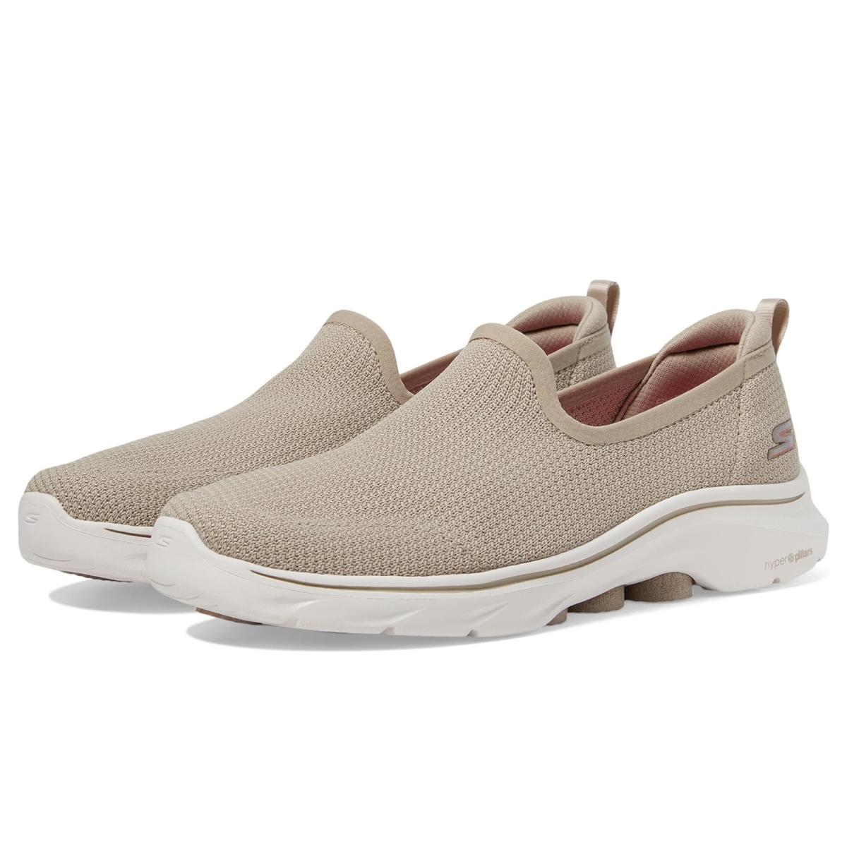 Woman`s Sneakers Athletic Shoes Skechers Performance Go Walk 7 - Ivy Taupe