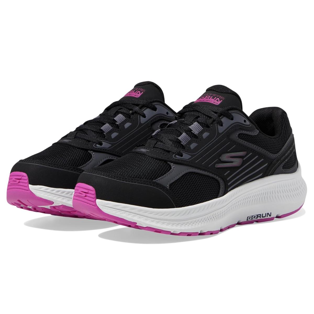 Woman`s Sneakers Athletic Shoes Skechers Go Run Consistent 2.0 Advantage - Black/Fuchsia