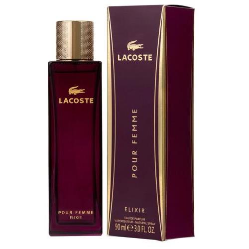 Lacoste Pour Femme Elixir For Women Eau de Parfum Spray 3.0 oz