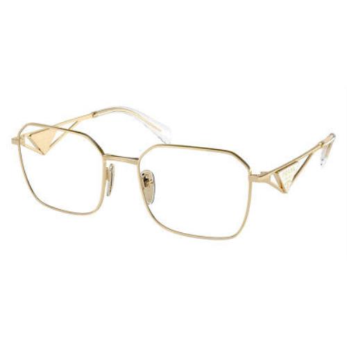 Prada PR Eyeglasses Women Pale Gold 55mm
