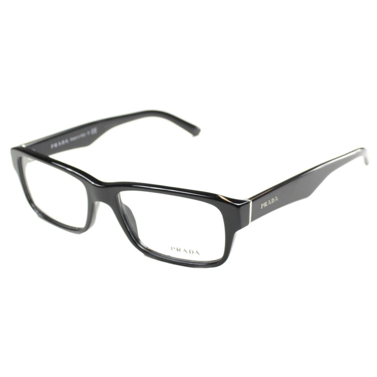 Prada Eyeglasses PR 16MV 1AB1O1 55mm Gloss Black Rectangle Frame 55mm