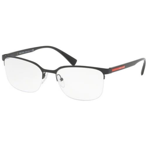 Prada Sports Black Vps 51I Semi Rimless 55-18-140 Eyewear S1102