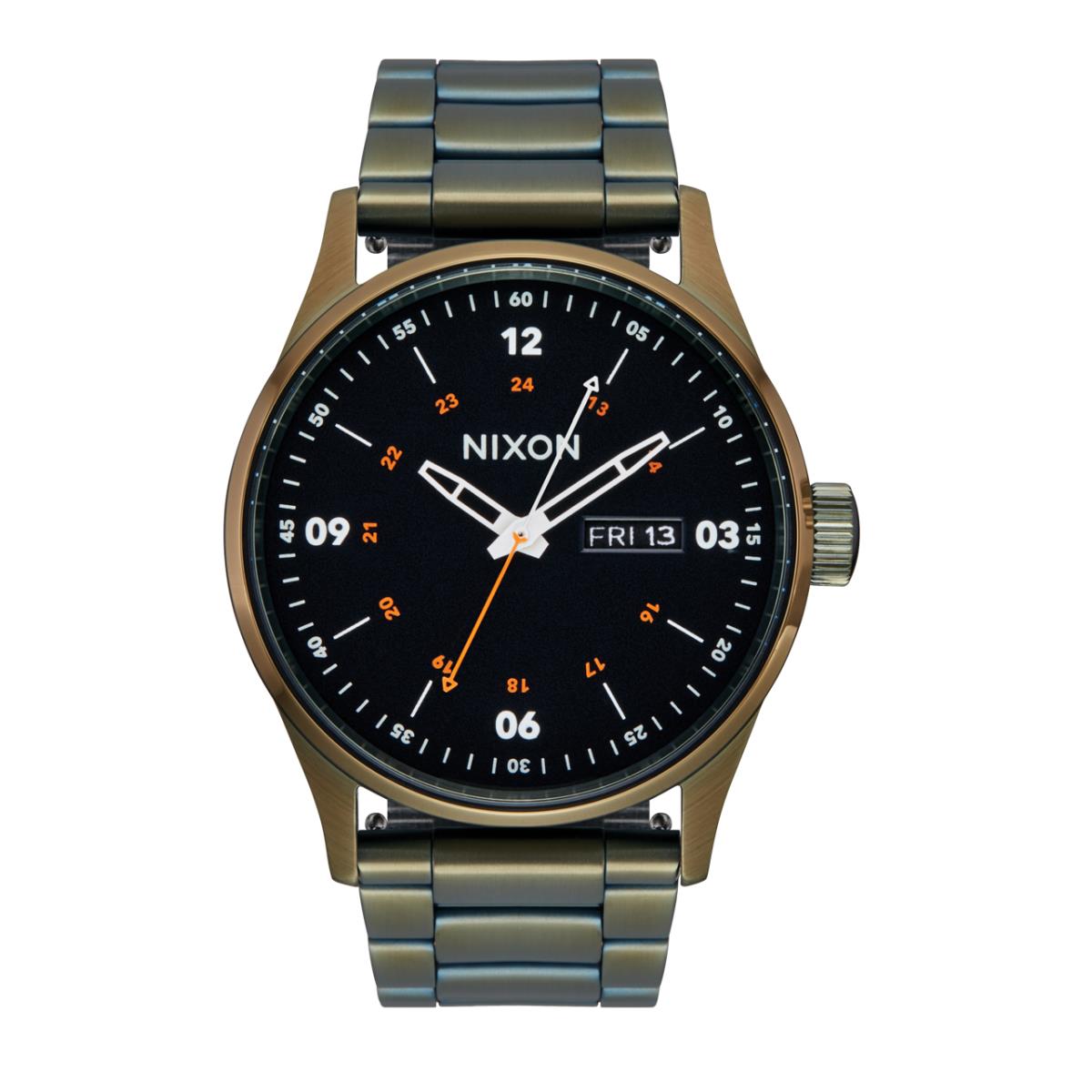 Nixon The Sentry SS Watch 5110-Dark Olive-Black