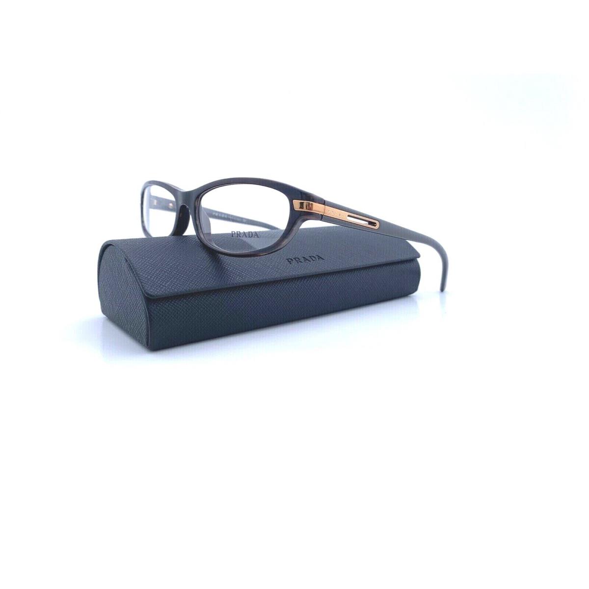 Prada Frames Acetate Brown Gold RX Eyeglasses Vpr 061 7N6101 53 16 135 Italy - Frame: Brown