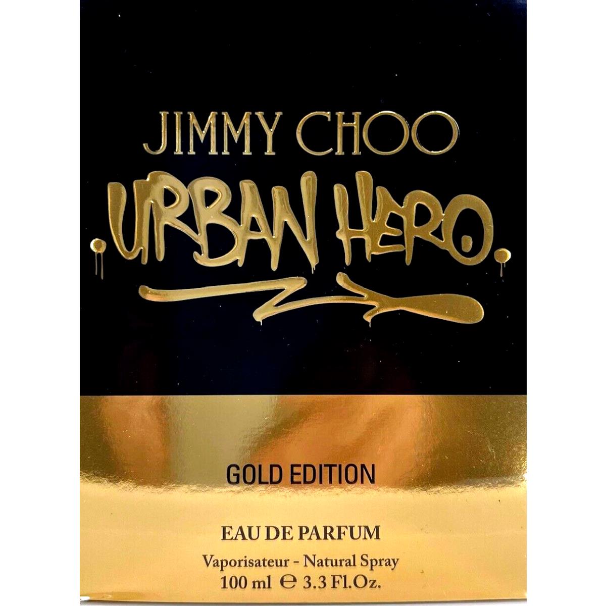 Jimmy Choo Urban Hero Gold Edition Eau DE Parfum Spray For Men 3.3 Oz / 100 ml