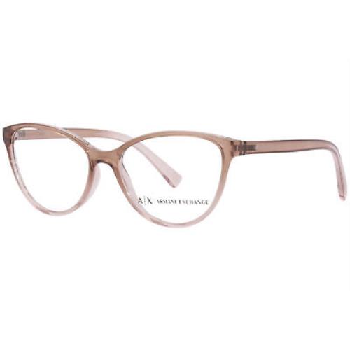 Armani Exchange AX3053 8257 Eyeglasses Frame Women`s Pink/crystal Full Rim 53mm