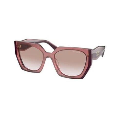 Prada Sunglasses PR15WS 1221L0 54mm Opal Garnet / Gradient Brown Lens