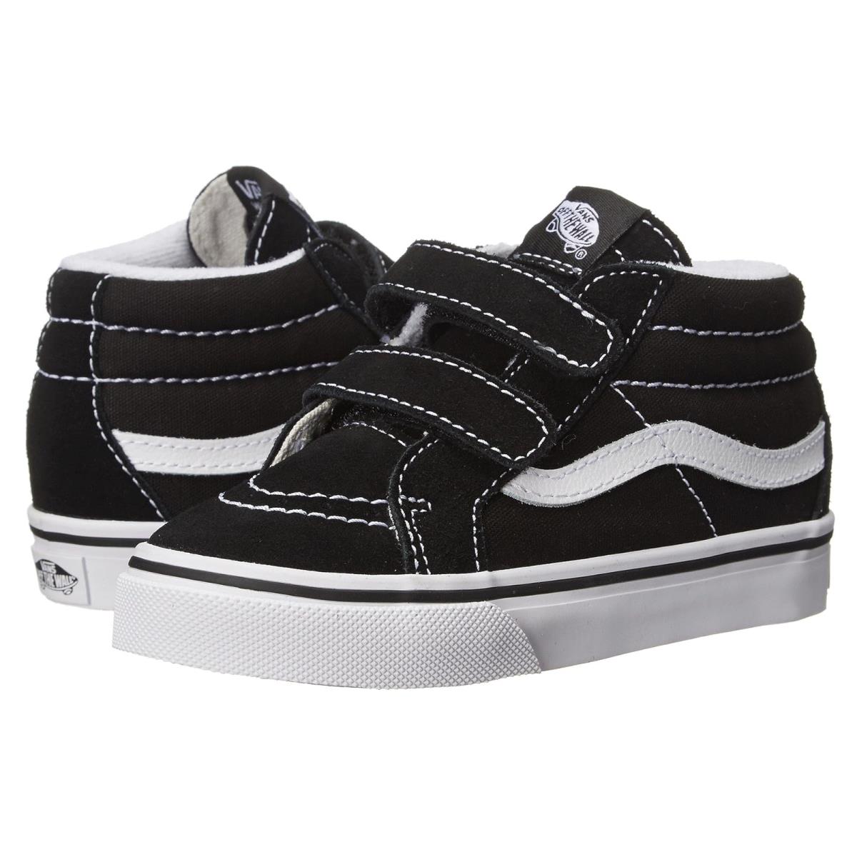 Children Unisex Shoes Vans Kids SK8 Mid Reissue V Toddler - Black/True White