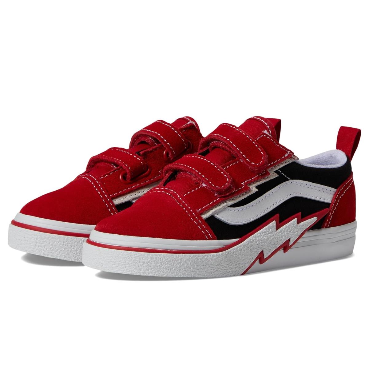 Children Unisex Shoes Vans Kids Old Skool V Bolt Infant/toddler - Red/Black