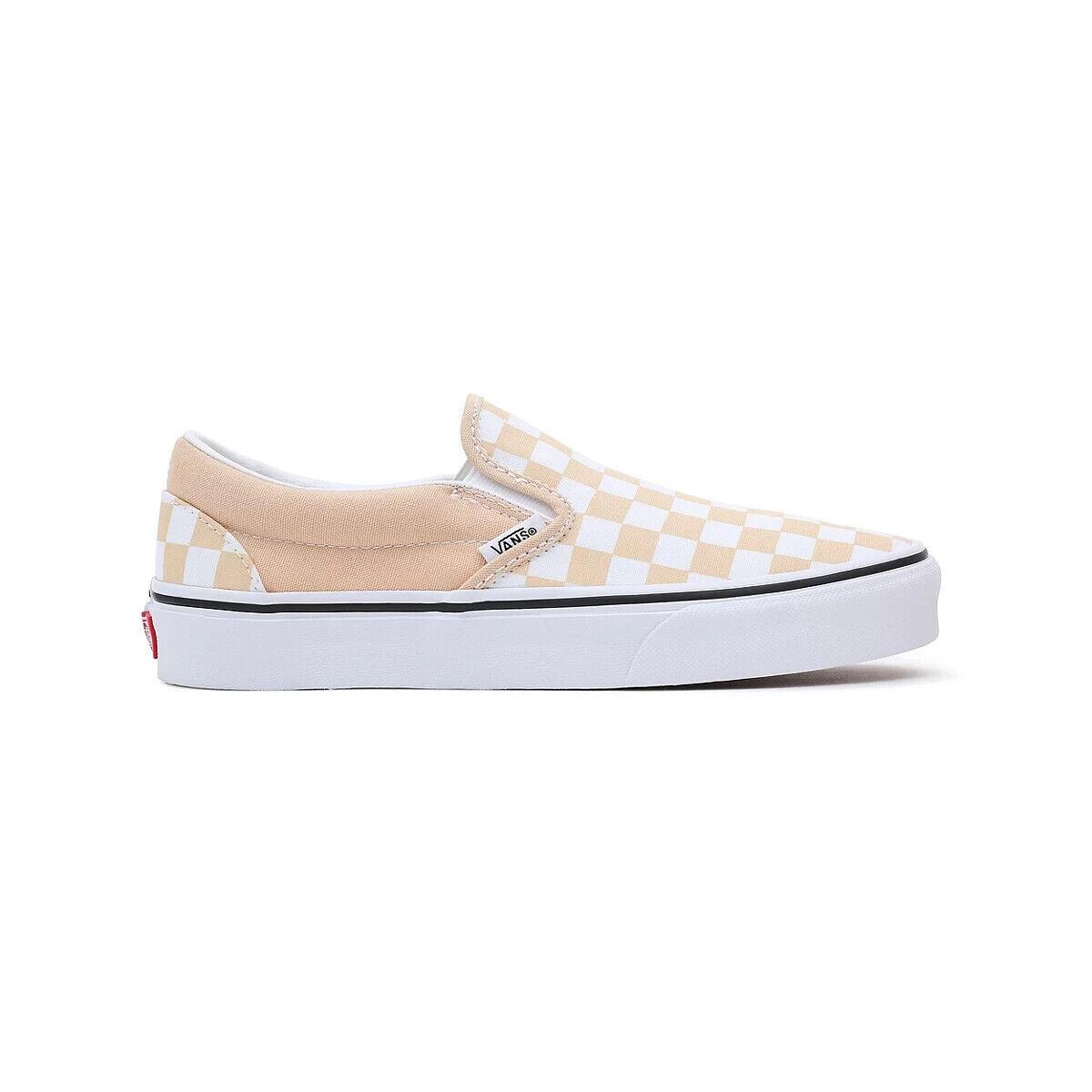 Vans Unisex Classic Slip-on Color Theory Checkerboard Peach VN0A7Q5DBLP