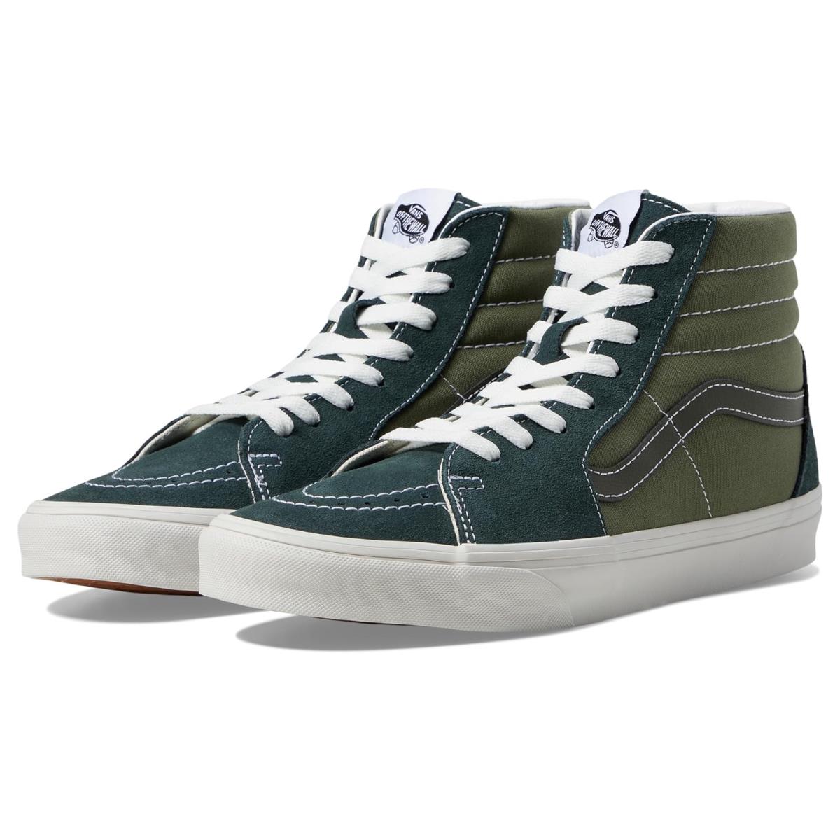 Unisex Sneakers Athletic Shoes Vans Sk8-hi Tri-Tone Green