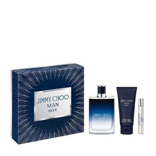 Jimmy Choo Men`s Man Blue Gift Set Fragrances 3386460138369