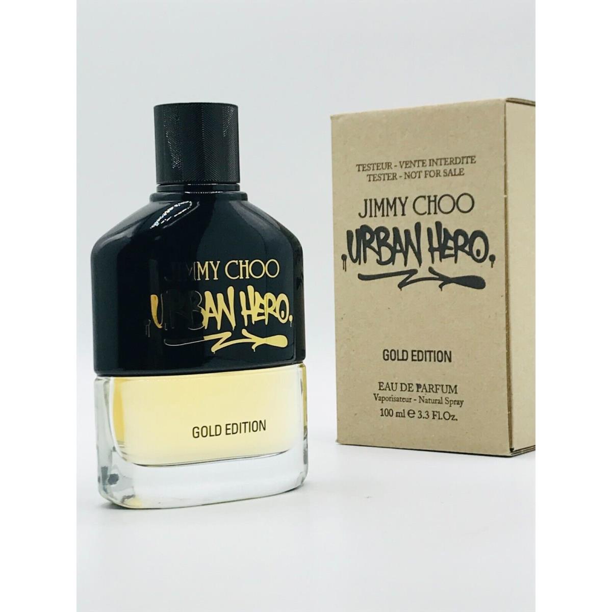 Jimmy Choo Urban Hero Gold Edition Man Parfum Spray 3.3 oz 100 ml Box As Shown